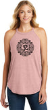 Black Ornate OM Triblend Yoga Rocker Tank Top - Yoga Clothing for You