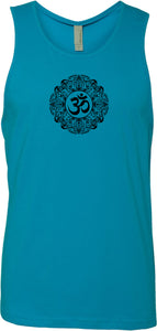 Black Ornate OM Premium Yoga Tank Top - Yoga Clothing for You