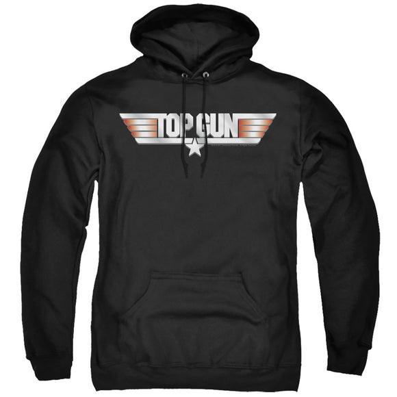 Top Gun Hoodie Logo Black Hoody - Yoga Clothing for You