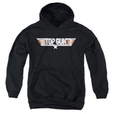 Top Gun Kids Hoodie Logo Black Hoody - Yoga Clothing for You