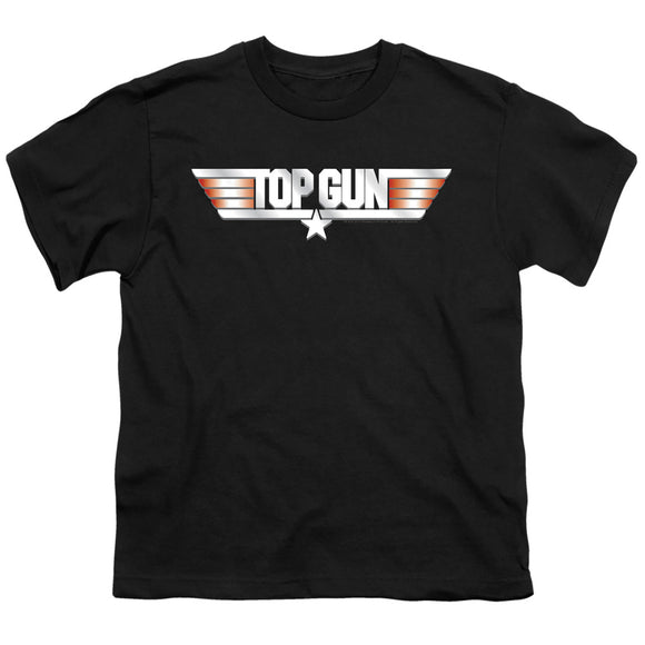 Top Gun Kids T-Shirt Logo Black Tee - Yoga Clothing for You