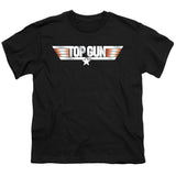 Top Gun Kids T-Shirt Logo Black Tee - Yoga Clothing for You