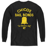 The Bad News Bears Kids Long Sleeve Shirt Chico's Bail Bonds Black Tee - Yoga Clothing for You