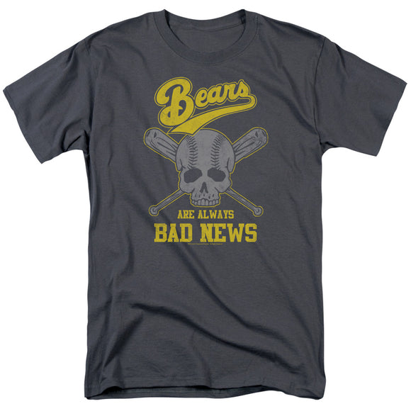 The Bad News Bears T-Shirt Always Bad Skull Charcoal Tee - Yoga Clothing for You