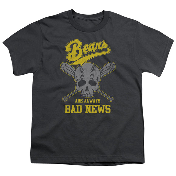 The Bad News Bears Kids T-Shirt Always Bad Skull Charcoal Tee - Yoga Clothing for You