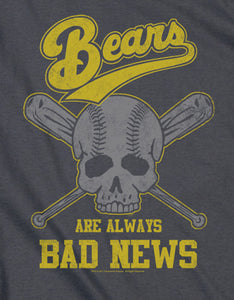 The Bad News Bears Slim Fit T-Shirt Always Bad Skull Charcoal Tee - Yoga Clothing for You