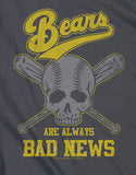 The Bad News Bears Long Sleeve T-Shirt Always Bad Skull Charcoal Tee - Yoga Clothing for You