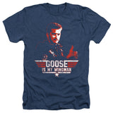 Top Gun Heather T-Shirt Goose is My Wingman Navy Tee - Yoga Clothing for You