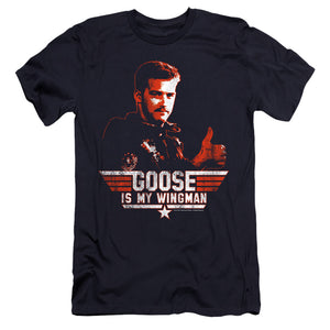 Top Gun Premium Canvas T-Shirt Goose is My Wingman Navy Tee - Yoga Clothing for You