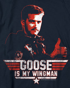 Top Gun Womens T-Shirt Goose is My Wingman Navy Tee - Yoga Clothing for You