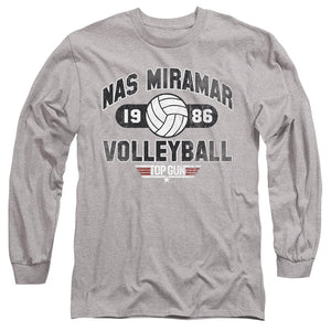 Top Gun Long Sleeve T-Shirt Volleyball Heather Tee - Yoga Clothing for You