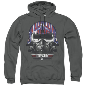 Top Gun Hoodie Maverick Helmet Charcoal Hoody - Yoga Clothing for You