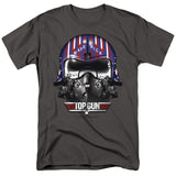 Top Gun T-Shirt Maverick Helmet Charcoal Tee - Yoga Clothing for You