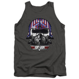 Top Gun Tanktop Maverick Helmet Charcoal Tank - Yoga Clothing for You