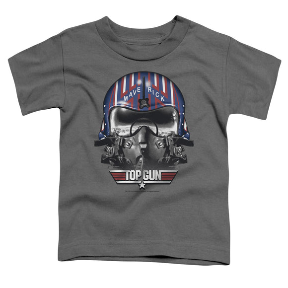 Top Gun Toddler T-Shirt Maverick Helmet Charcoal Tee - Yoga Clothing for You
