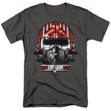 Top Gun T-Shirt Goose Helmet Charcoal Tee - Yoga Clothing for You