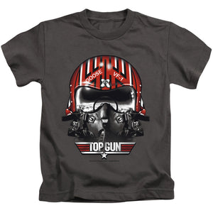 Top Gun Boys T-Shirt Goose Helmet Charcoal Tee - Yoga Clothing for You