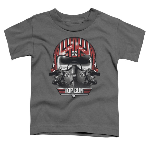 Top Gun Toddler T-Shirt Goose Helmet Charcoal Tee - Yoga Clothing for You