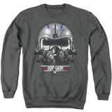 Top Gun Sweatshirt Iceman Helmet Charcoal Pullover - Yoga Clothing for You