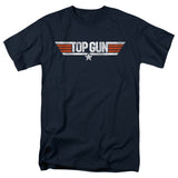 Top Gun T-Shirt Distressed Logo Navy Tee - Yoga Clothing for You