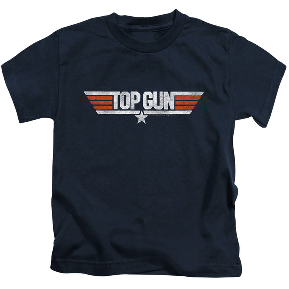 Top Gun Boys T-Shirt Distressed Logo Navy Tee - Yoga Clothing for You