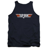 Top Gun Tanktop Distressed Logo Navy Tank - Yoga Clothing for You