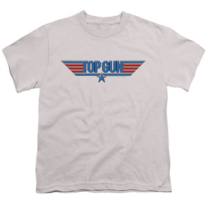 Top Gun Kids T-Shirt Logo Silver Tee - Yoga Clothing for You