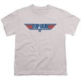 Top Gun Kids T-Shirt Logo Silver Tee - Yoga Clothing for You