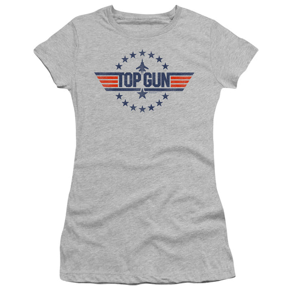 Top Gun Juniors T-Shirt Stars Logo Heather Tee - Yoga Clothing for You
