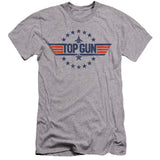 Top Gun Premium Canvas T-Shirt Stars Logo Heather Tee - Yoga Clothing for You
