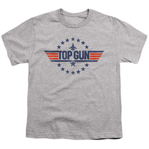 Top Gun Kids T-Shirt Stars Logo Heather Tee - Yoga Clothing for You