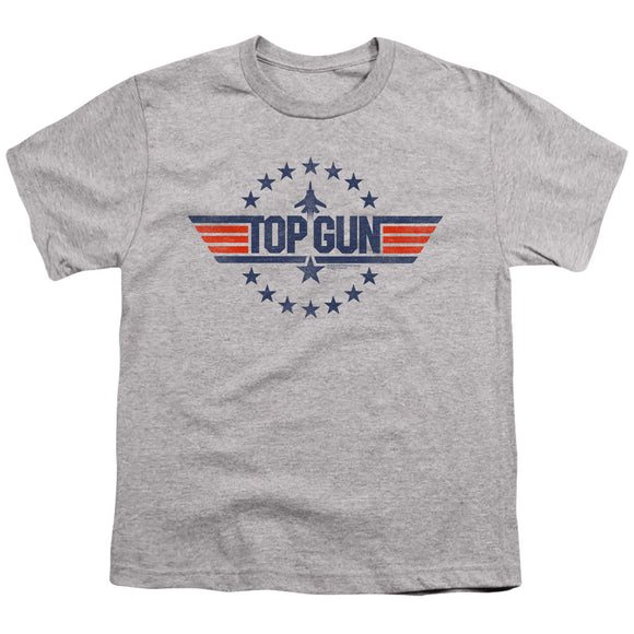 Top Gun Kids T-Shirt Stars Logo Heather Tee - Yoga Clothing for You