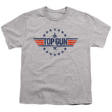 Top Gun Kids T-Shirt Stars Logo Heather Tee - Yoga Clothing for You