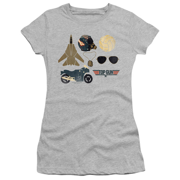 Top Gun Juniors T-Shirt Maverick Items Heather Tee - Yoga Clothing for You