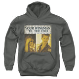 Top Gun Kids Hoodie Wingman 'Til The End Charcoal Hoody - Yoga Clothing for You