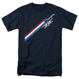Top Gun T-Shirt Red White Blue Stripes Navy Tee - Yoga Clothing for You