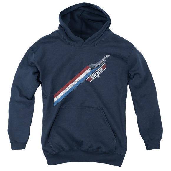 Top Gun Kids Hoodie Red White Blue Stripes Navy Hoody - Yoga Clothing for You