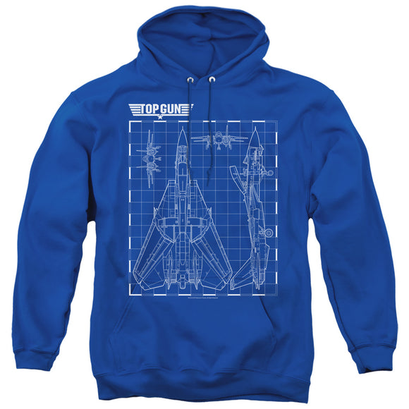 Top Gun Hoodie Schematic F-14 Tomcat Royal Hoody - Yoga Clothing for You