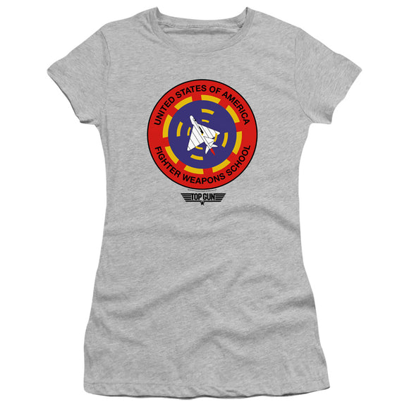 Top Gun Juniors T-Shirt Fighter Weapons School Heather Tee - Yoga Clothing for You