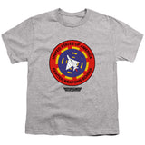 Top Gun Kids T-Shirt Fighter Weapons School Heather Tee - Yoga Clothing for You