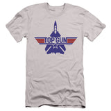 Top Gun Slim Fit T-Shirt Logo F 14 Tomcat Silver Tee - Yoga Clothing for You