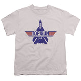 Top Gun Kids T-Shirt Logo F 14 Tomcat Silver Tee - Yoga Clothing for You