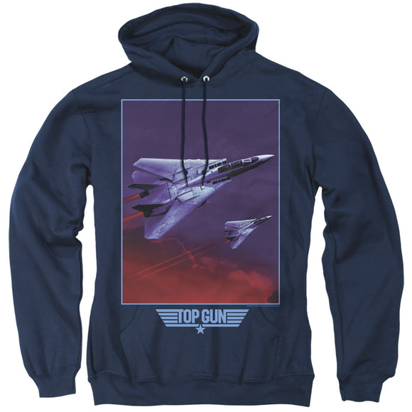 Top Gun Hoodie F 14 Tomcat in Clouds Navy Hoody - Yoga Clothing for You