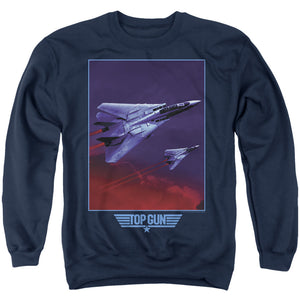 Top Gun Sweatshirt F 14 Tomcat in Clouds Navy Pullover - Yoga Clothing for You