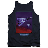 Top Gun Tanktop F 14 Tomcat in Clouds Navy Tank - Yoga Clothing for You