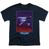 Top Gun Kids T-Shirt F 14 Tomcat in Clouds Navy Tee - Yoga Clothing for You