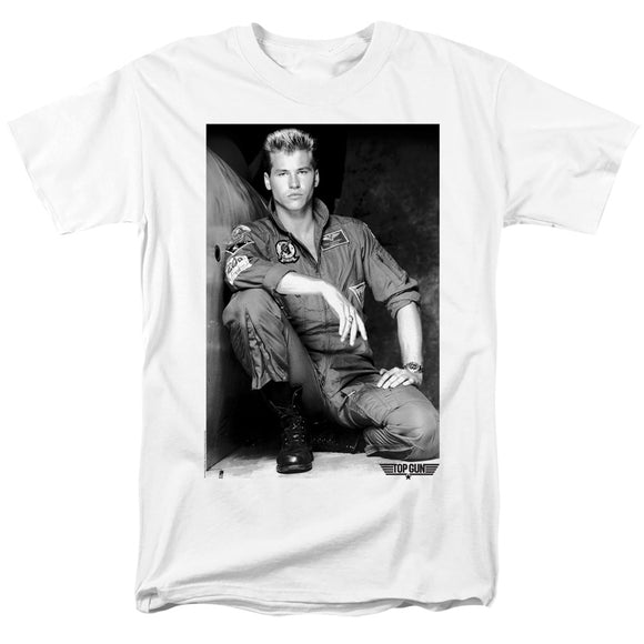 Top Gun T-Shirt Iceman Portrait White Tee - Yoga Clothing for You