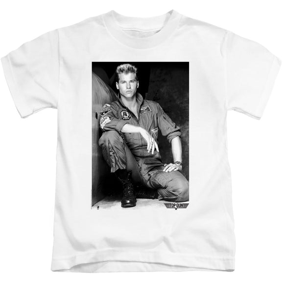 Top Gun Boys T-Shirt Iceman Portrait White Tee - Yoga Clothing for You