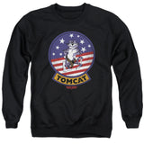 Top Gun Sweatshirt Tomcat Patch Black Pullover - Yoga Clothing for You