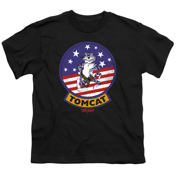Top Gun Kids T-Shirt Tomcat Patch Black Tee - Yoga Clothing for You